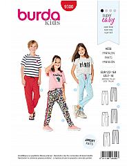 BURDA Kroj Dečje pantalone - trenerka 9300