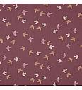 GOTS puplin Ptičice na nebu | bordo | 100%CO