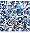 Puplin Mediteranski ornament | plava | digitalna štampa | 100%CO