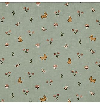 GOTS žersej Zeka i prijatelji | stara menta | 95%CO / 5%EL