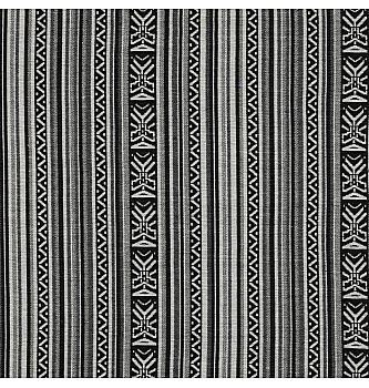 Žakard Asteški ornament | crna/bijela | 80%PL / 20%CO
