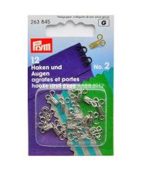 PRYM Kukice | srebrne | br 2 srednje | 12kom 263845