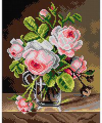 ORCHIDEA Ruže u steklenoj vazi na polici | Cornelis van Spaendonck | 24x30cm 2811H