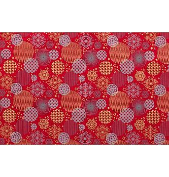 Puplin Božićne kuglice | crvena | 100% CO