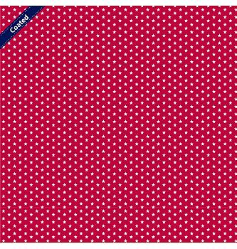 Puplin sa premazom Mini zvezdice | crvena | 80%CO / 20%PC
