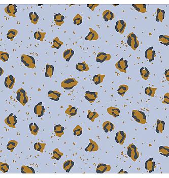 Modal žersej Apstraktna zrna | svetlo plava | 47%CO / 47%MD / 6%EL