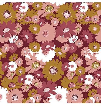 GOTS Futer  Cvetovi | crvena | 95% CO / 5% EL