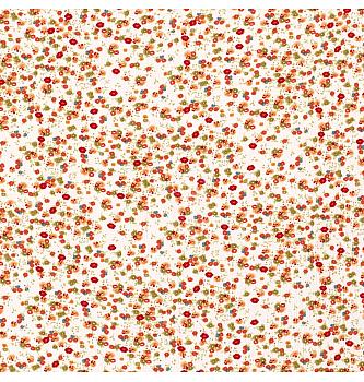 Krep viskoza Cvetići | crvena | 100%VI