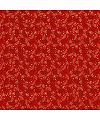 Nooteboom Puplin Božićne grančice | metalik | crvena | 100%CO 20715.015