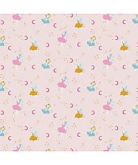 Verhees GOTS Puplin Čarobne vile | svetlo roze | 100%CO 08657.004