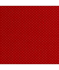 Nooteboom Puplin Božićne  tačkice | metalik | crvena | 100%CO 20701.015