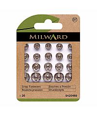MILWARD GREEN Prišivni drikeri | mešani | srebrna 9420469