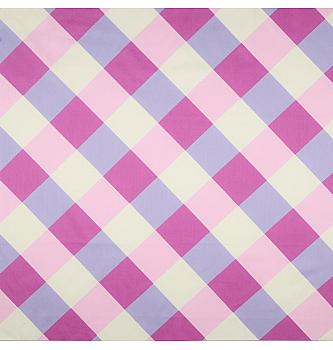 Pamučni saten Maksi karo | tanji | lila | 100%CO