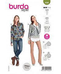 BURDA Kroj Sportsko elegantna jakna sa zakopčavanjem na rajsferšlus 6090