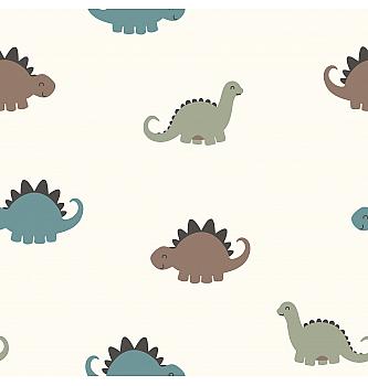 Flanel Dinosauri | krem | 100%CO