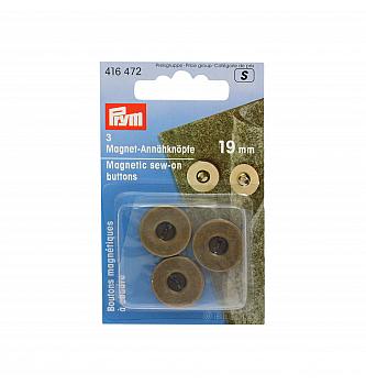 Prišivna magnetna kopča | mesing | 19mm | 3kom
