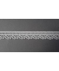 ČIP BOHINJ Heklana/Idrijska čipka | pamuk | bela | 25mm 3304AA