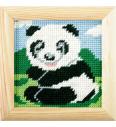Goblen set Panda na travi | 13x13cm