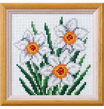 Goblen set Narcisi | pokrstice | 11x11cm