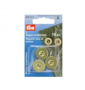 Prišivni magnetni gumbi | zlati | 19mm | 3kos